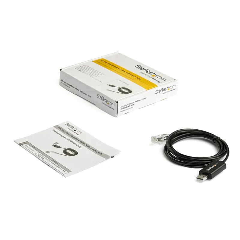 Cable USB StarTech.com ICUSBROLLOVR - USB 2.0 - RJ-45 - 1.8Mts - Negro - ICUSBROLLOVR