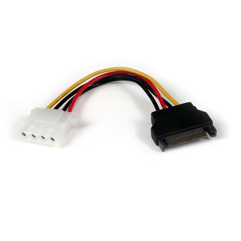 Cable de Alimentación StarTech.com - Molex 4 Pines - SATA 15 Pines - 15cm - LP4SATAFM6IN