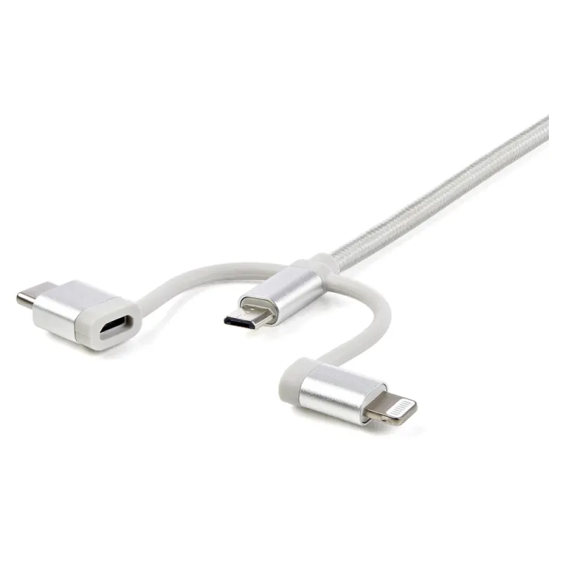 Cable StarTech.com - USB a USB-C / Micro USB / Lightning - 1M - LTCUB1MGR