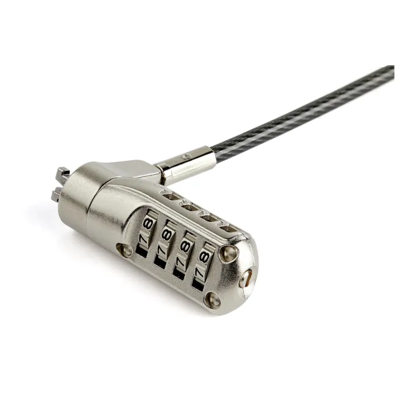 Candado StarTech.com - Combinación - Cable de 2m - Para Laptop - LTLOCKNANO