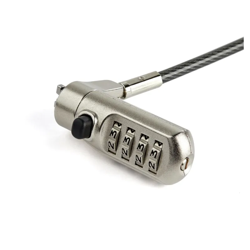 Candado StarTech.com - Combinación - Cable de 2m - Para Laptop - LTLOCKNANO