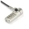 Cable de Seguridad StarTech.com LTLOCKNBL - Combinación - Para Laptop - Ranura Wedge - Bisagra Giratoria - 2M - LTLOCKNBL