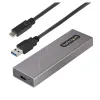 Gabinete StarTech.com - M.2 - USB 3.2 - PCIe/SATA - SSD - Plata - M2-USB-C-NVME-SATA