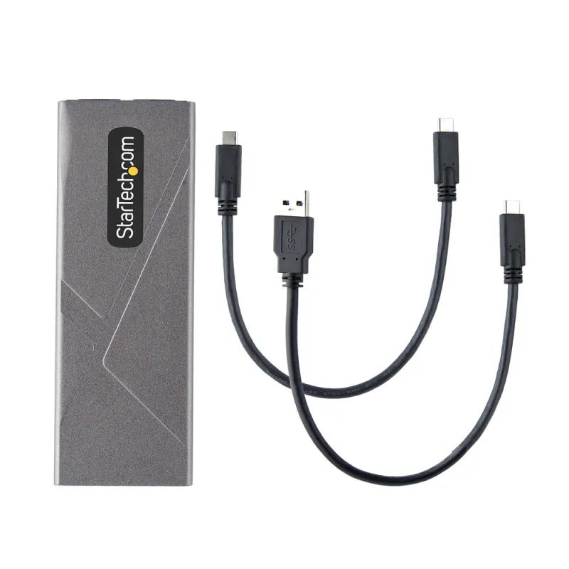 Gabinete StarTech.com - M.2 - USB 3.2 - PCIe/SATA - SSD - Plata - M2-USB-C-NVME-SATA