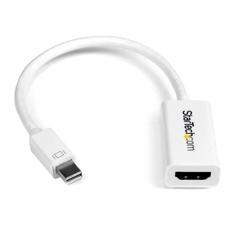 Adaptador de Video StarTech.com - Conecta Mini DisplayPort a HDMI - 4K - Activo - Blanco - MDP2HD4KSW