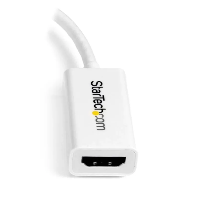 Adaptador de Video StarTech.com - Conecta Mini DisplayPort a HDMI - 4K - Activo - Blanco - MDP2HD4KSW