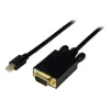 Cable Adaptador de Vídeo StarTech.com - Conecta Mini Displayport a VGA - 1.8m - Activo - Negro - MDP2VGAMM6B