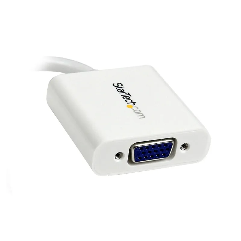 Convertidor StarTech.com MDP2VGAW - Conecta Mini DisplayPort a VGA - Blanco - MDP2VGAW