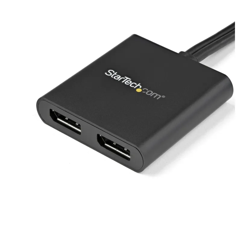 Multiplicador de Vídeo StarTech.com - Conecta Mini DisplayPort a 2 puertos DisplayPort - Hub MST - Negro - MSTMDP122DP