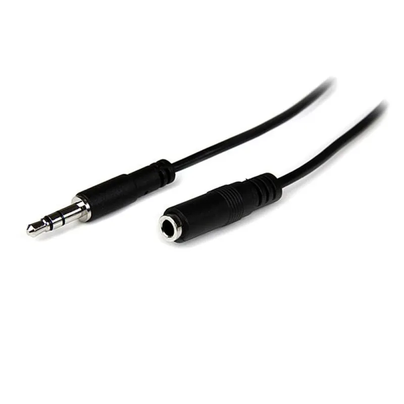 Cable Extensión de Audífonos StarTech.com MU2MMFS - Mini Jack 3.5 - Macho a Hembra - 2m - Negro - MU2MMFS