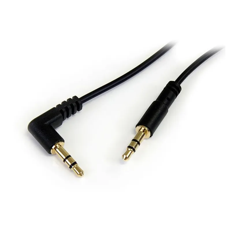 Cable StarTech.com MU3MMSRA - Audio Mini Jack 3.5mm - Angulo Derecho Macho - 91cm - MU3MMSRA