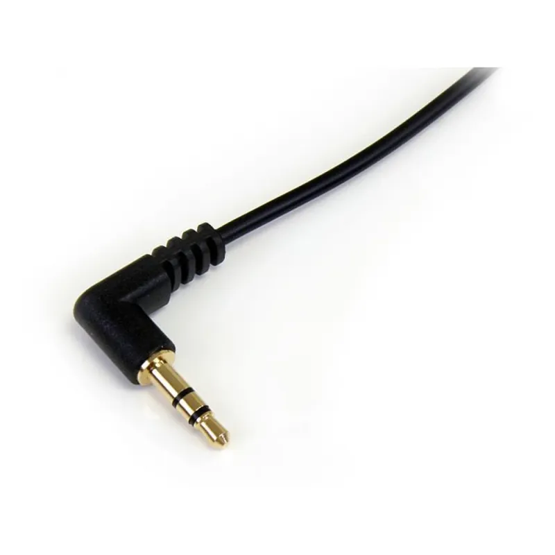 Cable StarTech.com MU3MMSRA - Audio Mini Jack 3.5mm - Angulo Derecho Macho - 91cm - MU3MMSRA