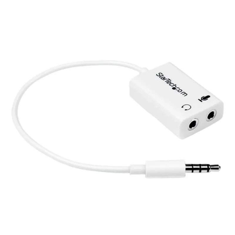 Cable Adaptador Divisor StarTech.com - Diadema Macho / Hembra - Blanco - MUYHSMFFADW