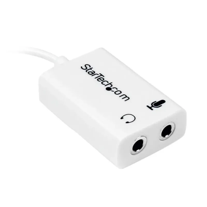 Cable Adaptador Divisor StarTech.com - Diadema Macho / Hembra - Blanco - MUYHSMFFADW