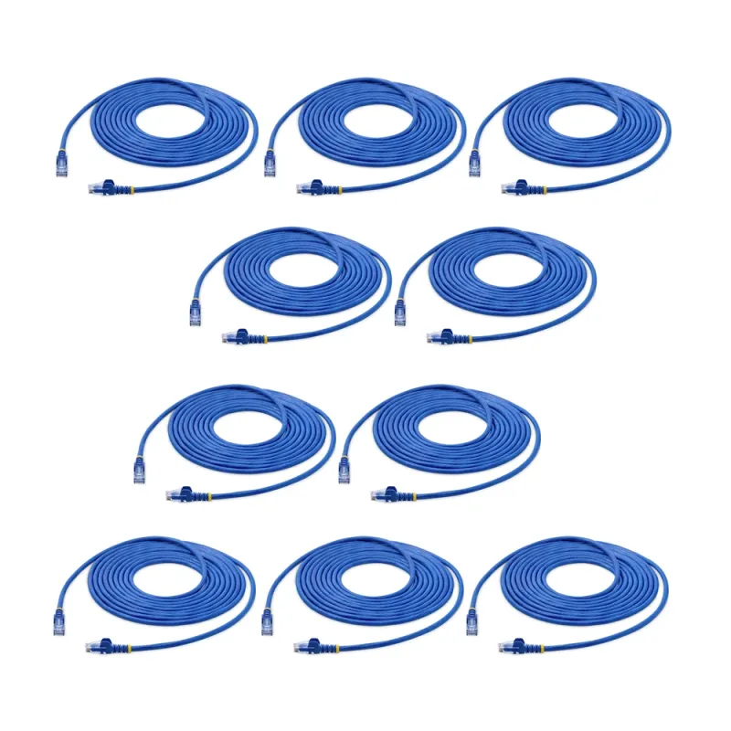 Cable de Red StarTech.com - Cat6 - RJ-45 - 4.5M - Azul - 10 Piezas - N6PATCH15BL10PK
