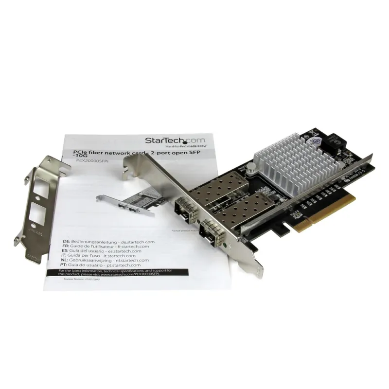 Tarjeta de Red StarTech.com - PCI-Express - 20000 Mbit/s - 2x SFP+ - PEX20000SFPI