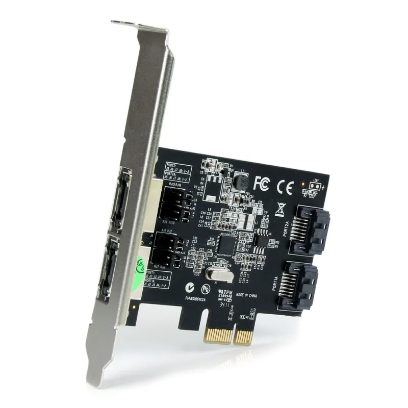 Tarjeta de Expansión StarTech.com - PCI-Express - 2x eSATA - 2x SATA - PEXESAT322I