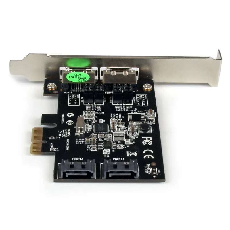 Tarjeta de Expansión StarTech.com - PCI-Express - 2x eSATA - 2x SATA - PEXESAT322I