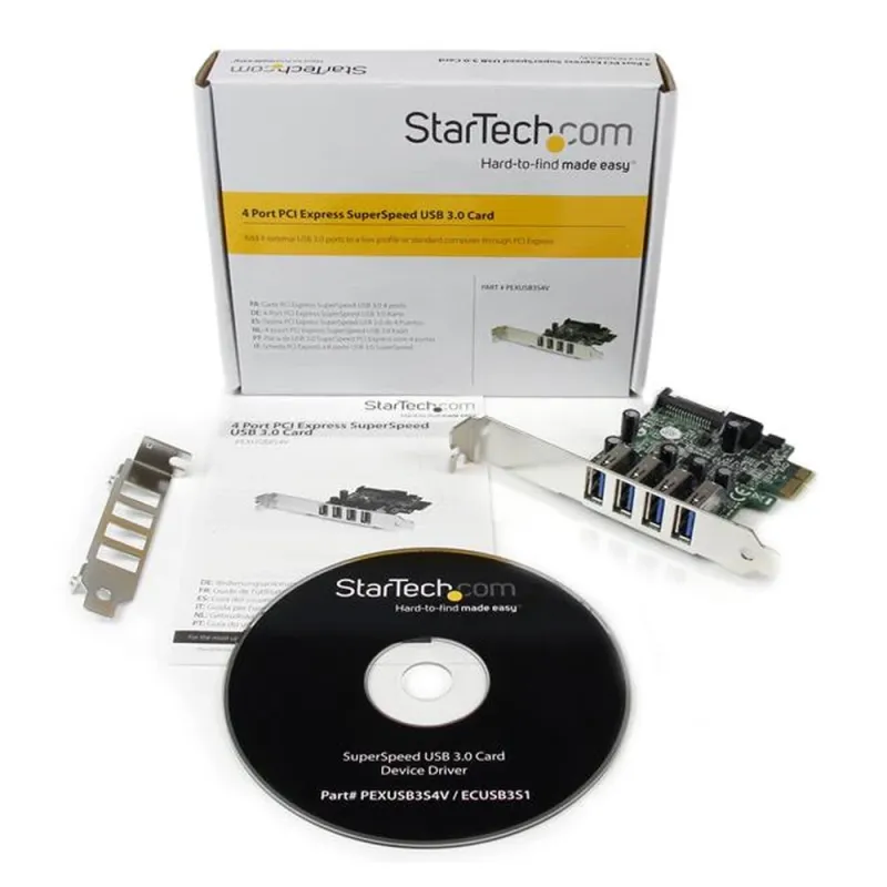 Tarjeta de Expansión StarTech.com - PCI-Express - 4x USB 3.0 - PEXUSB3S4V