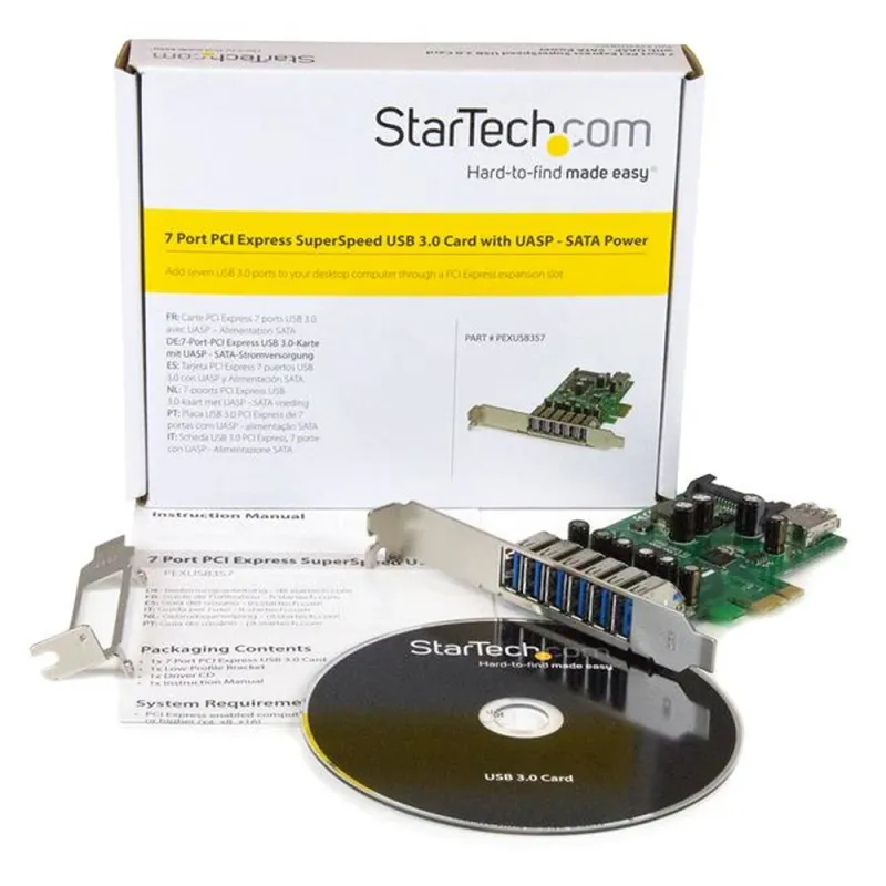 Tarjeta de Expansión StarTech.com - PCI-Express - 7x USB 3.0 - PEXUSB3S7