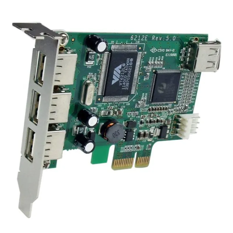 Tarjeta de Expansión StarTech.com - PCI-Express - 3x USB 2.0 Externo - 1x USB Interno - PEXUSB4DP