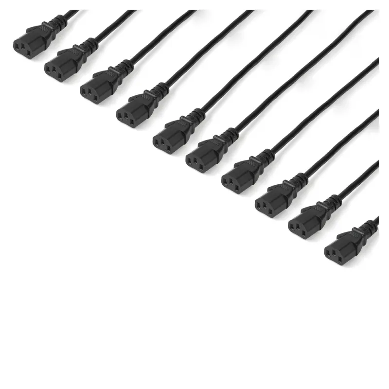 Cable de Poder StarTech.com - NEMA 5-15P a C13 - 3 mts - 10 Piezas - PXT1011010PK