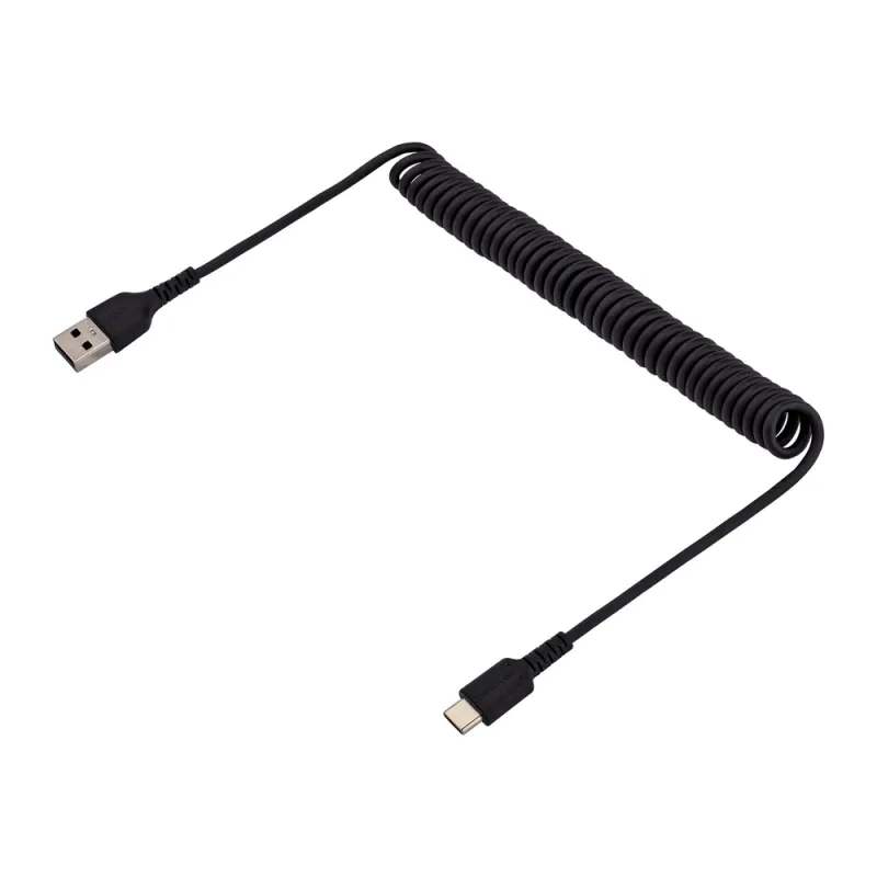 Cable StarTech.com - USB-A a USB-C - Espiral - 1M - R2ACC-1M-USB-CABLE