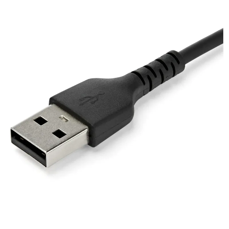 Cable USB StarTech.com RUSB2AC2MB - USB 2.0 a USB-C - 2 Mts - Fibra Aramida - Negro - RUSB2AC2MB