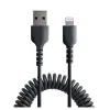 Cable StarTech.com - USB-A a Lightning - Espiral - 50cm - Negro - RUSB2ALT50CMBC