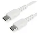 Cable USB StarTech.com RUSB2CC1MW - USB Tipo C - 1 M - Fibra Aramida - Blanco - RUSB2CC1MW Cable USB StarTech.com RUSB2CC1MW - USB Tipo C - 1 M - Fibra Aramida - Blanco - RUSB2CC1MW