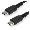 Cable USB StarTech.com RUSB2CC2MB - USB Tipo C - 2 Mts - Fibra Aramida - Negro - RUSB2CC2MB
