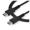 Cable USB StarTech.com RUSB2CC2MB - USB Tipo C - 2 Mts - Fibra Aramida - Negro - RUSB2CC2MB