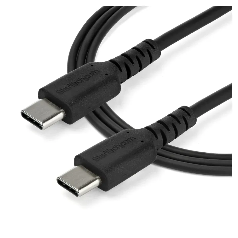 Cable USB StarTech.com RUSB2CC2MB - USB Tipo C - 2 Mts - Fibra Aramida - Negro - RUSB2CC2MB