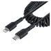 Cable StarTech.com - USB-C a Lightning - Espiral - 1m - Negro - RUSB2CLT1MBC Cable StarTech.com - USB-C a Lightning - Espiral - 1m - Negro - RUSB2CLT1MBC