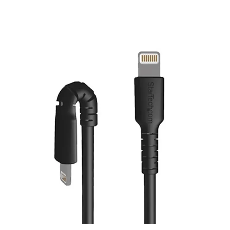 Cable USB StarTech.com RUSBCLTMM1MB - USB-C a Lightning - 1 M - Fibra Aramida - Negro - RUSBCLTMM1MB