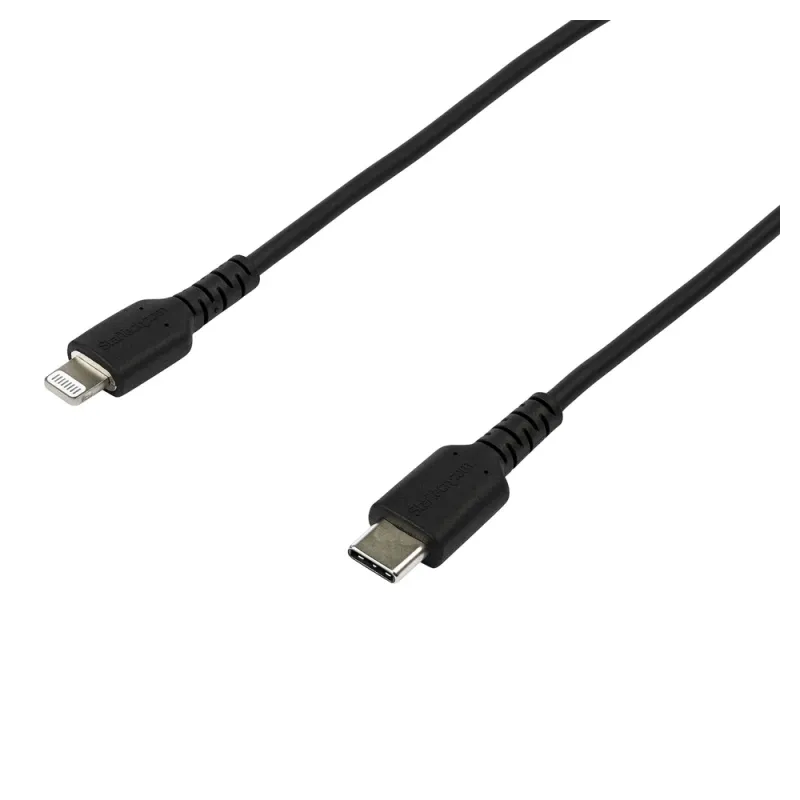 Cable USB StarTech.com RUSBCLTMM2MB - USB-C a Lightning - 2 Mts - Fibra Aramida - Negro - RUSBCLTMM2MB