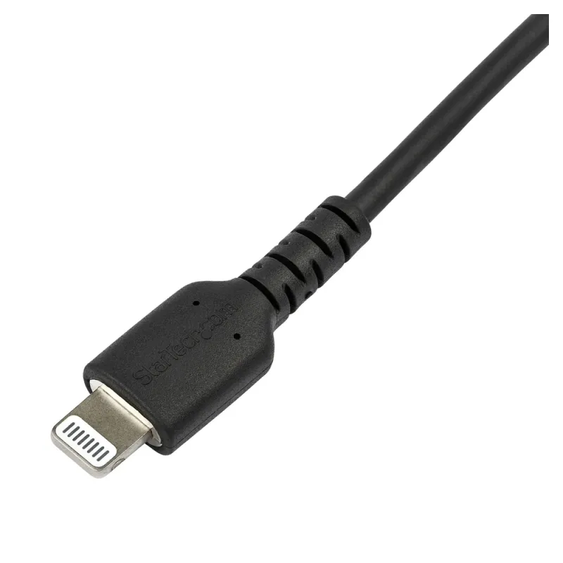 Cable USB StarTech.com RUSBCLTMM2MB - USB-C a Lightning - 2 Mts - Fibra Aramida - Negro - RUSBCLTMM2MB