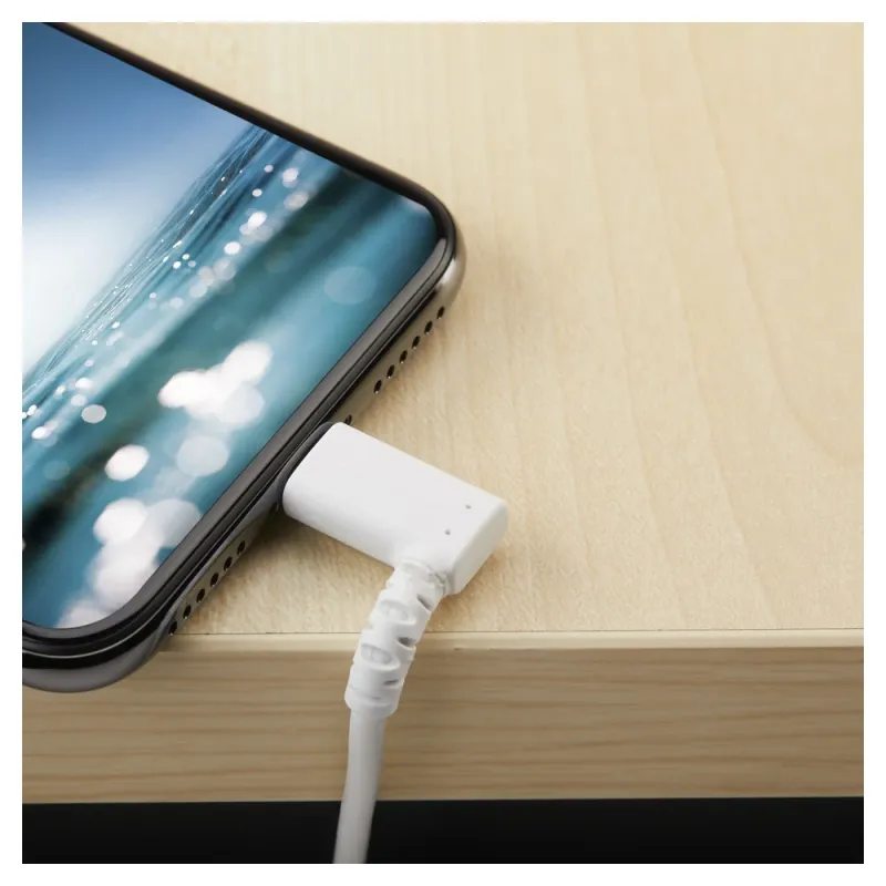 Cable Acodado USB StarTech.com RUSBLTMM2MWR - USB a Lightning - 2 Mts - Blanco - RUSBLTMM2MWR