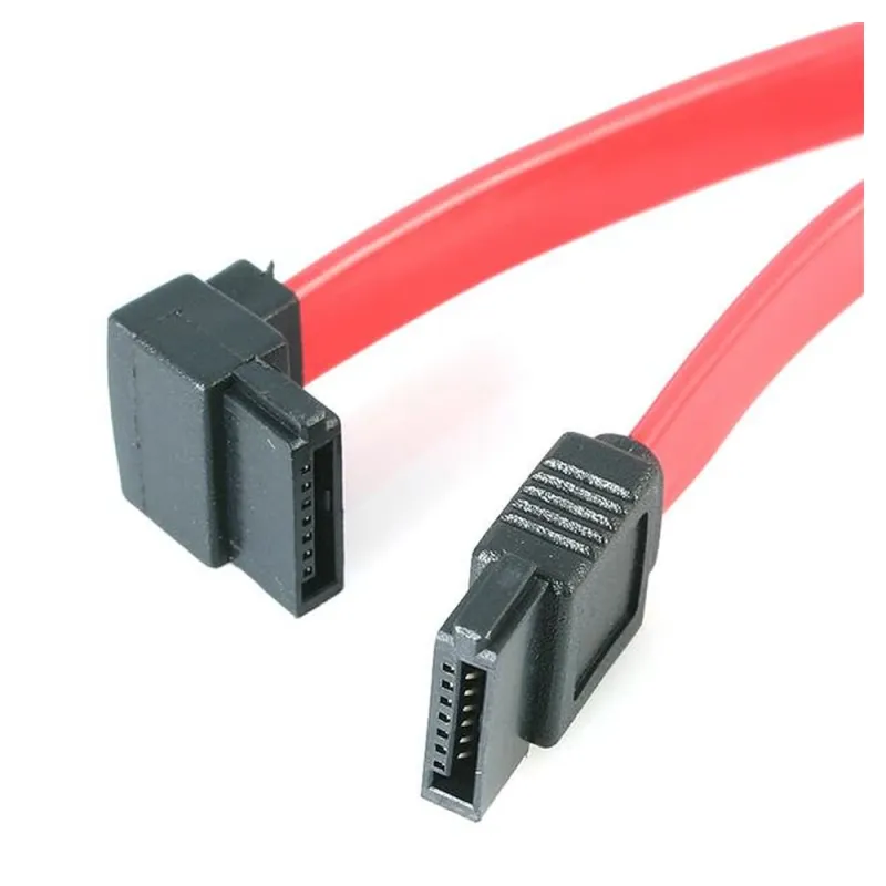 Cable SATA StarTech.com - 7 Pines - 45cm - Acodado - Rojo - SATA18LA1