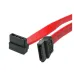 Cable SATA StarTech.com - 7 Pines - 45 cm - Ángulo Recto - Rojo con Negro - SATA18RA1