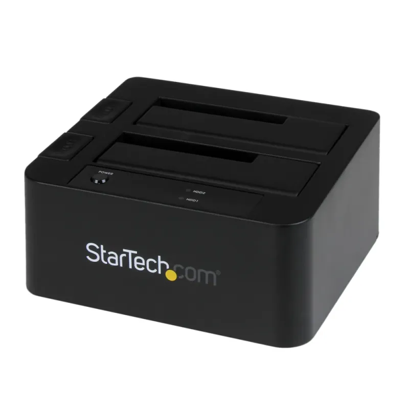 Docking Station StarTech.com - 2.5"/3.5" - USB 3.0 - SATA - eSATA - HDD/SSD - 2 bahías - Negro - SDOCK2U33EB