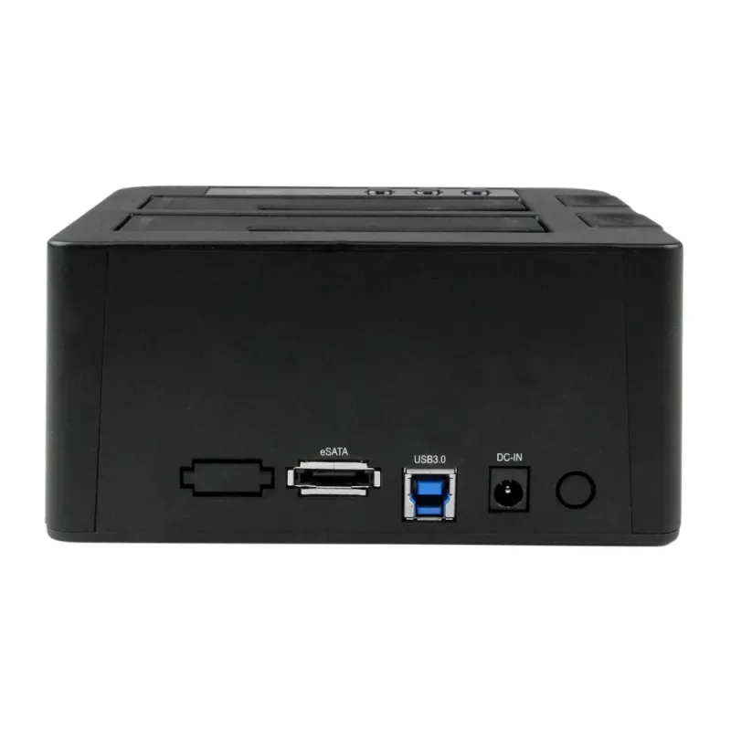 Docking Station Startech.com - 2.5"/3.5" - USB 3.0 - eSATA - SATA - HDD/SSD - 2 bahías - Negro - SDOCK2U33RE