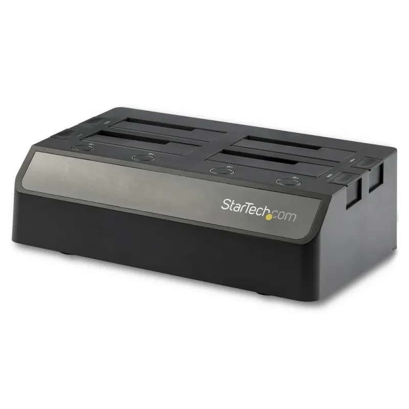 Docking Station StarTech.com - 2.5"/3.5" - USB 3.1 - SATA - 4 Bahías - HDD/SSD - Negro - SDOCK4U313