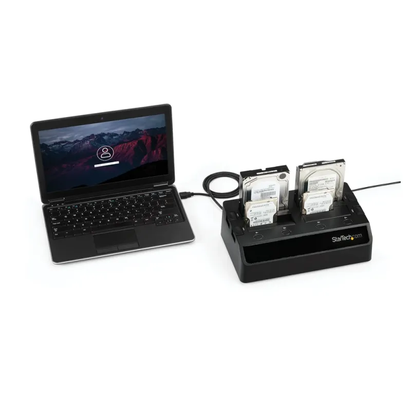 Docking Station StarTech.com - 2.5"/3.5" - USB 3.0 - SATA - HDD/SSD - 4 bahías - Negro - SDOCK4U33