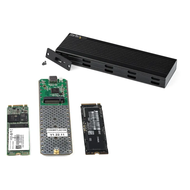 Gabinete StarTech.com - USB 3.2 - M.2 - SSD - Negro - SM2E1BMU31C