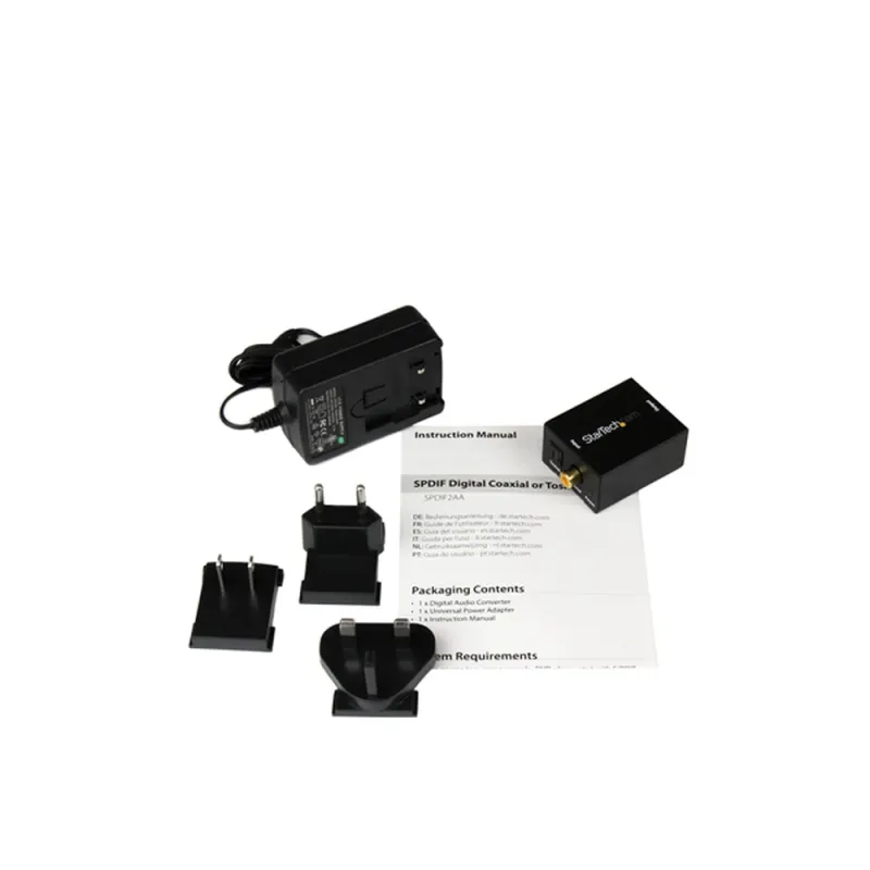 Convertidor de Audio StarTech.com - Digital Coaxial SPDIF / Toslink a RCA Analógico -  - SPDIF2AA