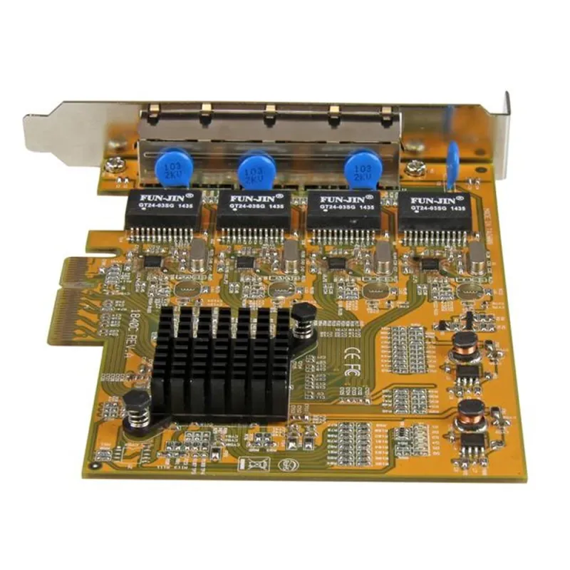 Tarjeta de Red StarTech.com - PCI-Express - 2000 Mbit/s - 4x Ethernet - ST1000SPEX43
