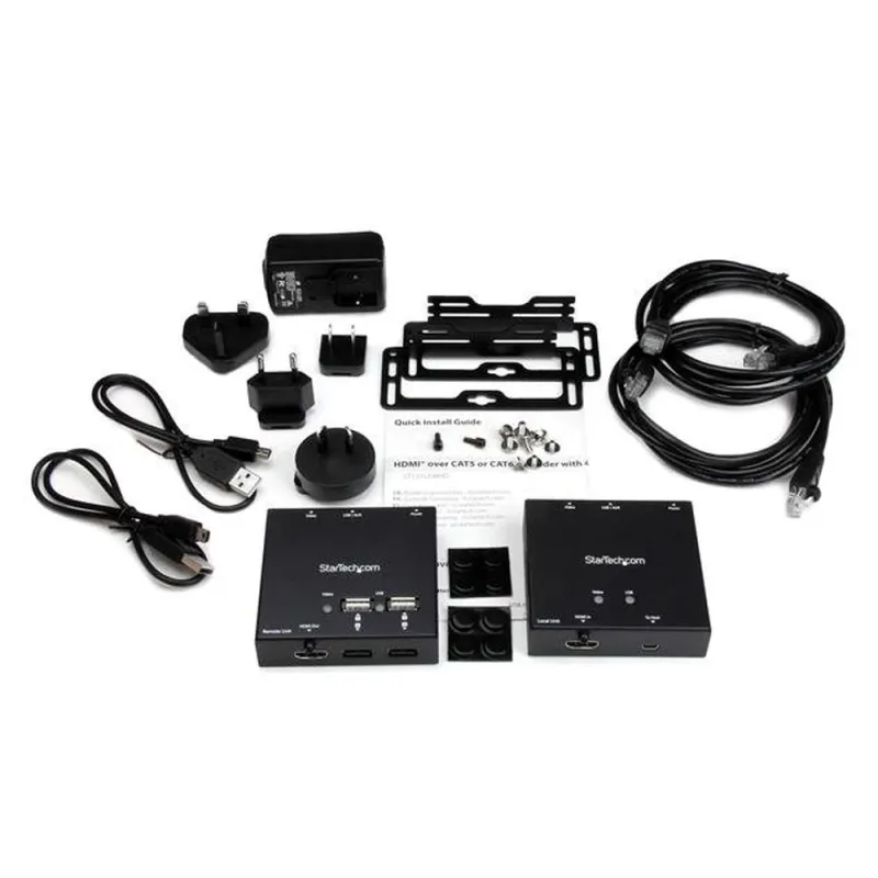 Extensor de Vídeo Startech.com - HDMI - RJ45 - Cat6 - Hub USB 4 Puertos - 50m - 1080p - ST121USBHD