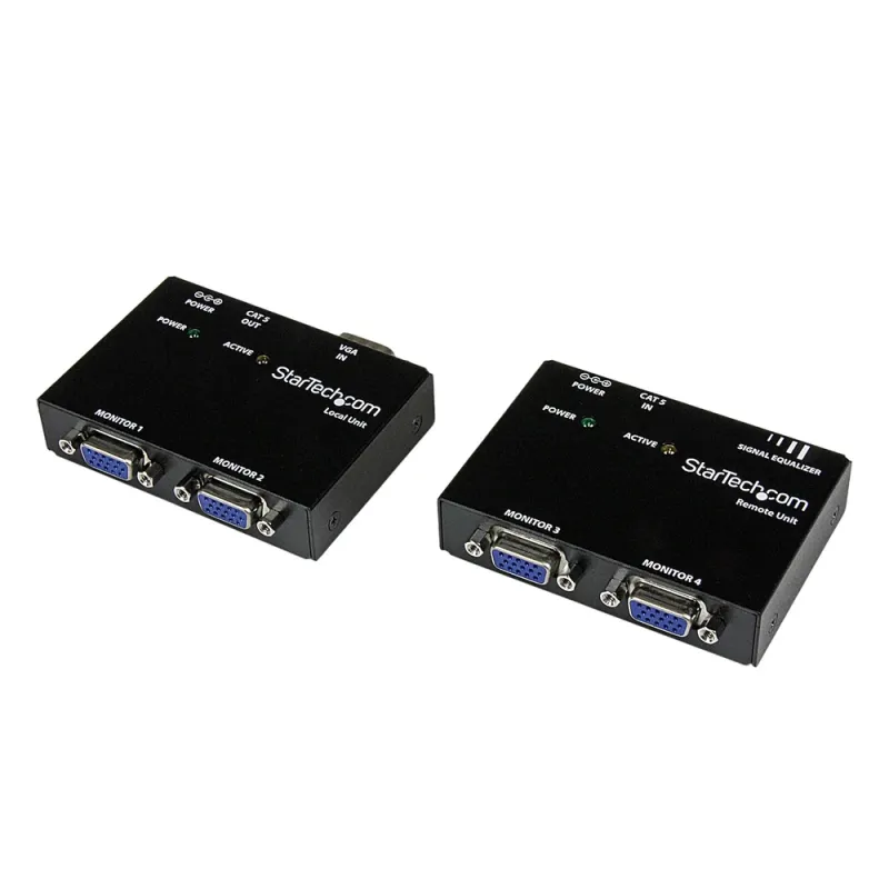 Kit Extensor de Video StarTech.com VGA 2 Puertos Locales - 2X Remotos por Cat5 - ST121UTP