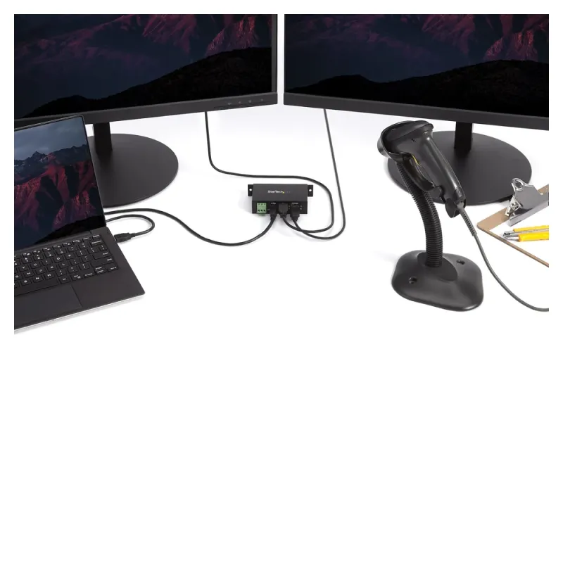 Concentrador HUB Industrial StarTech.com - 4 Puertos USB 2.0 - Soporte de Montaje  - ST4200USBM